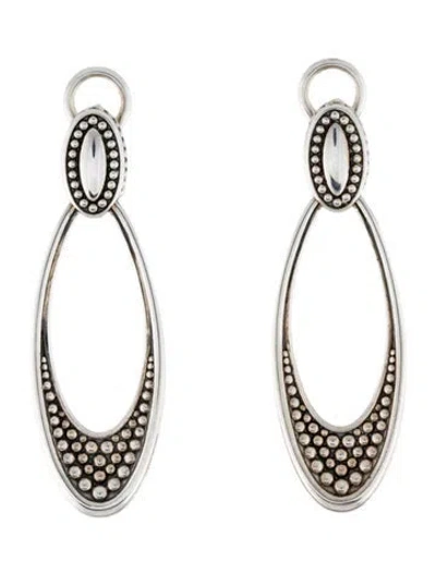 Pre-owned Lagos Elongated Oval Drop Earrings In Multi