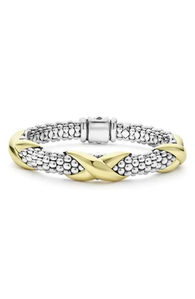 Lagos Embrace Station Bracelet In Silver/gold