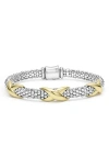 Lagos Embrace Station Bracelet In Silver/gold