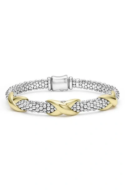 Lagos Embrace Station Bracelet In Silver/gold