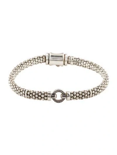 Pre-owned Lagos Enso Circle Caviar Bracelet, 7" In Multi