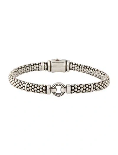 Pre-owned Lagos Enso Circle Caviar Bracelet, 7" In Multi