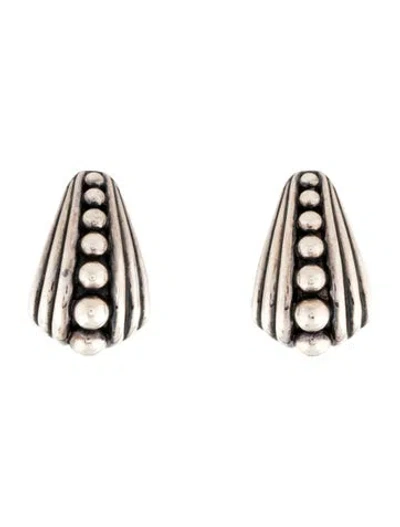 Pre-owned Lagos Fluted Caviar Half Hoop Huggie Earrings In Multicolor