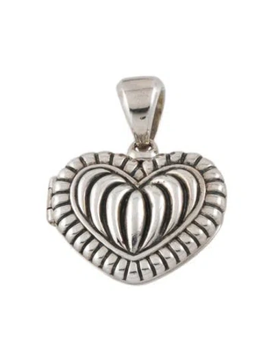 Pre-owned Lagos Fluted Heart Locket Pendant In Multicolor