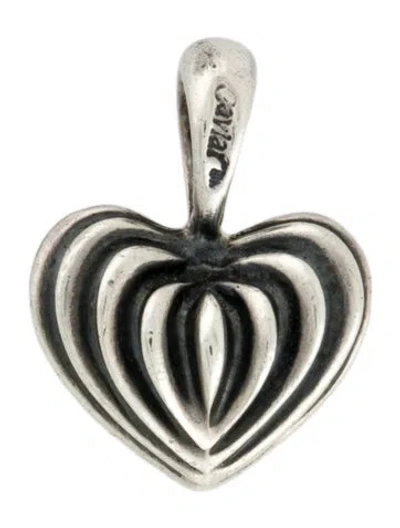 Pre-owned Lagos Fluted Heart Pendant, 0.75" In Multi
