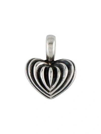 Pre-owned Lagos Fluted Heart Pendant, 0.75" In Multi