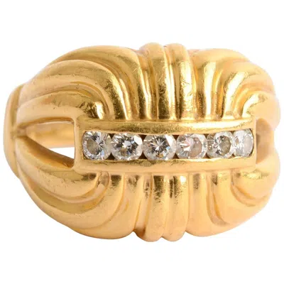 Pre-owned Lagos Gold And Diamond Ring In Multi