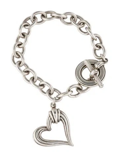Pre-owned Lagos Heart Charm Bracelet, 5.75" In Multi