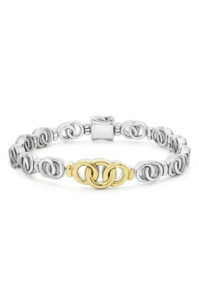 Lagos Interlocking Circle Bracelet In Two-tone