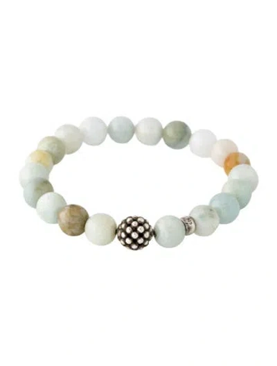 Pre-owned Lagos Jadeite Bead Bracelet, 6.5" In Multi