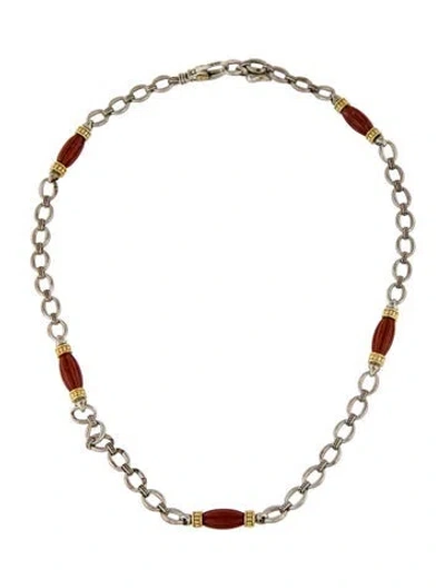 Pre-owned Lagos Jasper Station Necklace, 20" In Multi