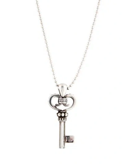 Pre-owned Lagos Key Pendant Necklace, 34.5" In Multicolor