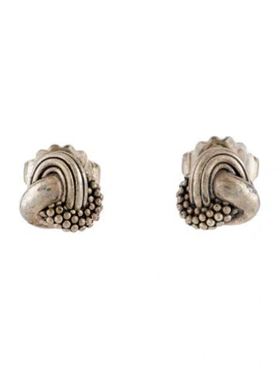 Pre-owned Lagos Knot Stud Earrings In Multi