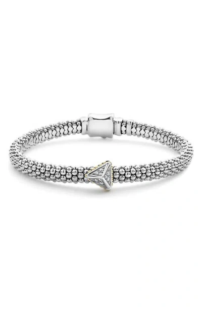 Lagos Ksl Lux Diamond Pyramid Bracelet In Silver/diamond