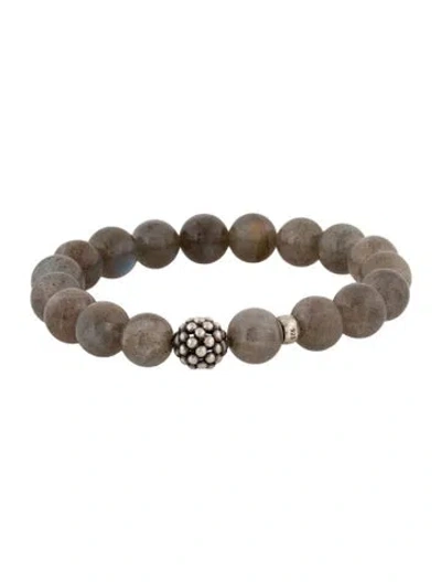 Pre-owned Lagos Labradorite Bead Bracelet, 6.5" In Multi