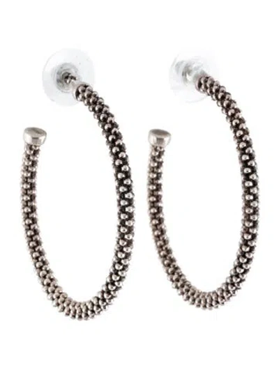 Pre-owned Lagos Large Caviar Hoop Earrings In Multicolor