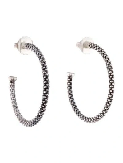 Pre-owned Lagos Large Caviar Hoop Earrings In Multicolor