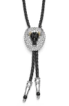 Lagos Longhorn Bolo Tie In Black