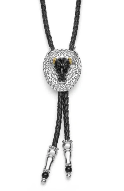 Lagos Longhorn Bolo Tie In Black
