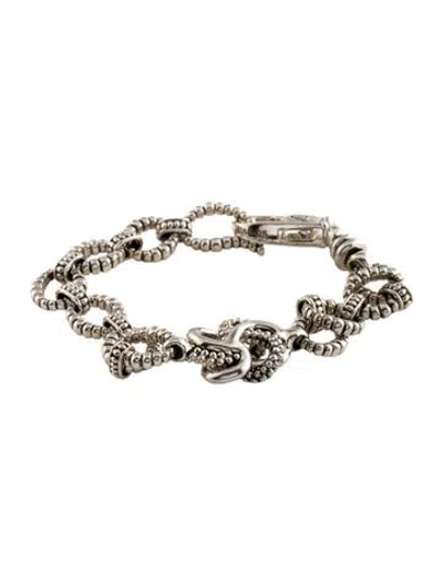 Pre-owned Lagos Love Knot Link Bracelet, 6.75", 6.75" In Multi