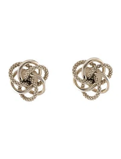 Pre-owned Lagos Love Knot Stud Earrings In Multi