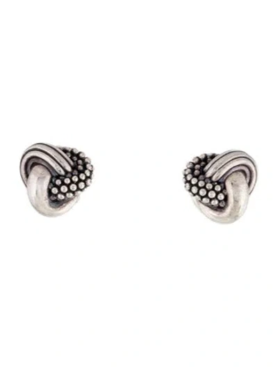 Pre-owned Lagos Love Knot Stud Earrings In Multi