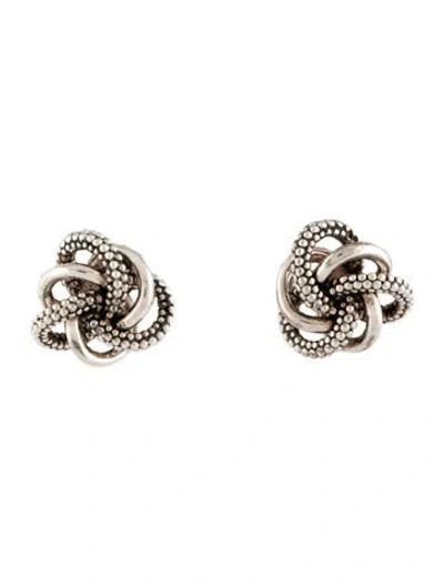Pre-owned Lagos Love Knot Stud Earrings In Multi