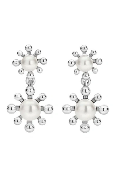 LAGOS LAGOS LUNA FLEUR CULTURED PEARL DROP EARRINGS