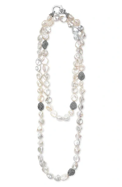 LAGOS LAGOS LUNA KESHI PEARL NUGGET LONG NECKLACE