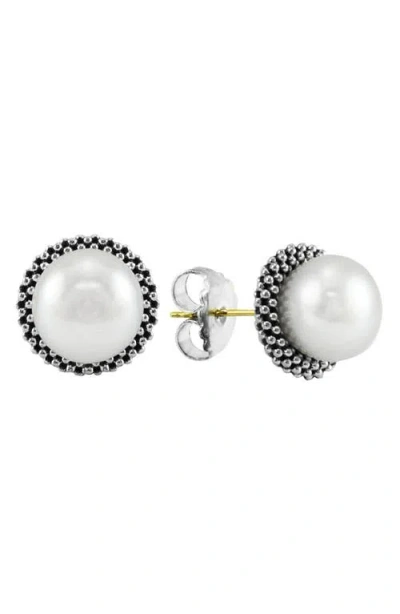 LAGOS LAGOS LUNA PEARL STUD EARRINGS
