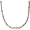 Lagos Lux Diamond Rope Necklace In Silver/diamond