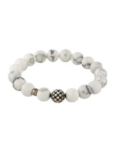 Pre-owned Lagos Magnesite Beaded Station Bracelet, 6.5" In Multi