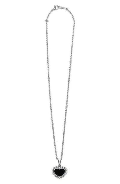 Lagos Maya Heart Pendant Necklace In Metallic