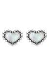 Lagos Maya Heart Stud Earrings In Metallic