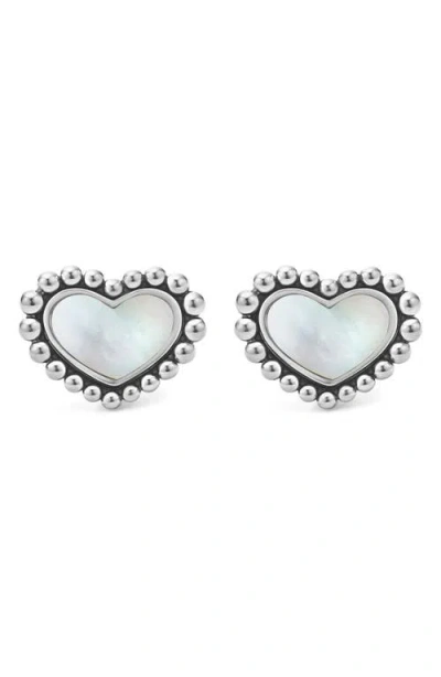 Lagos Maya Heart Stud Earrings In Metallic