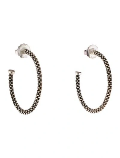 Pre-owned Lagos Medium Caviar Hoop Earrings In Multicolor