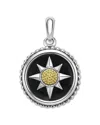 Lagos Men's 18k Yellow Gold & Sterling Silver Anthem Black Agate Starburst Amulet Pendant - Exclusive In Silver