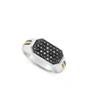 Lagos Men's 18k Yellow Gold & Sterling Silver Anthem Black Diamond Cluster Ring In Black/silver