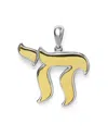 Lagos Men's 18k Yellow Gold & Sterling Silver Anthem Chai Amulet Pendant - Exclusive In Silver