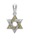 Lagos Men's 18k Yellow Gold & Sterling Silver Anthem Small Star Of David Amulet Pendant In Silver/gold