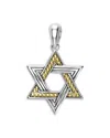 Lagos Men's 18k Yellow Gold & Sterling Silver Anthem Star Of David Amulet Pendant In Silver/gold