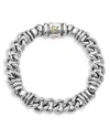 Lagos Men's 18k Yellow Gold & Sterling Silver Anthem Twist Curb Chain Link Bracelet - Exclusive In Silver