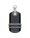 Lagos Men's Sterling Silver Anthem Onyx Dog Tag Amulet Pendant - Exclusive In Silver