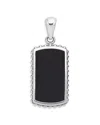 Lagos Men's Sterling Silver Anthem Stone Tag Amulet Pendant In Metallic