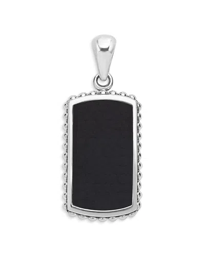 Lagos Men's Sterling Silver Anthem Stone Tag Amulet Pendant In Metallic