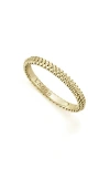 Lagos Micro Caviar Beaded Stacking Ring In Gold