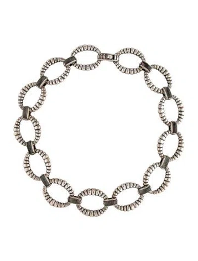 Pre-owned Lagos Mother Of Pearl & Quartz Doublet Venus Fluted Necklace, 18" In Multi