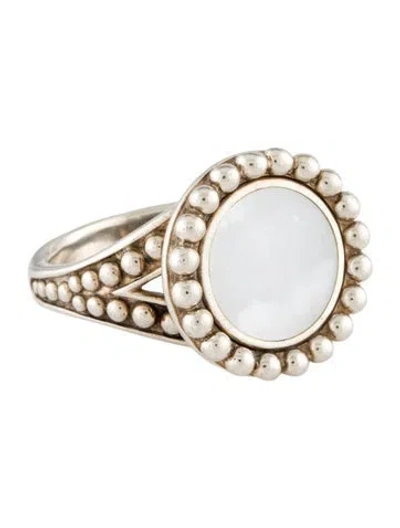 Pre-owned Lagos Mother Of Pearl Circle Maya Cocktail Ring In Multi