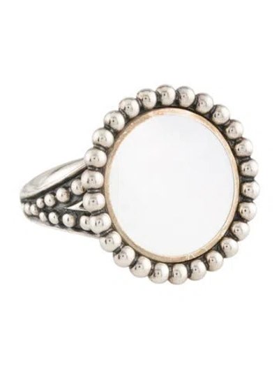Pre-owned Lagos Mother Of Pearl Large Maya Cocktail Ring In Multi