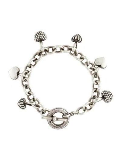 Pre-owned Lagos Multi Heart Charm Toggle Bracelet, 6.75"